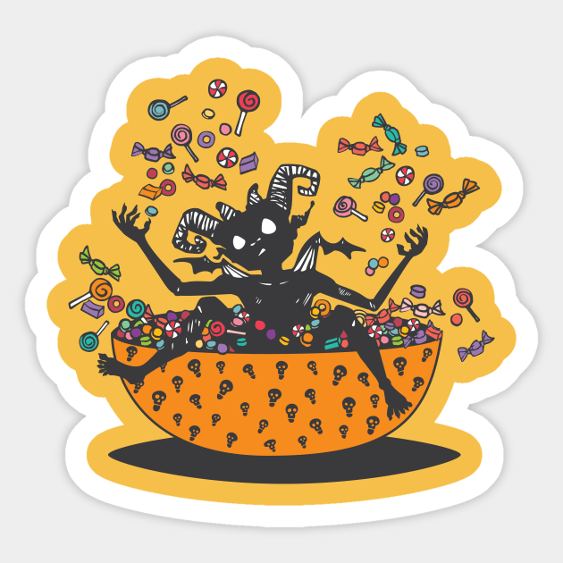 Halloween Imp Sticker by lauran